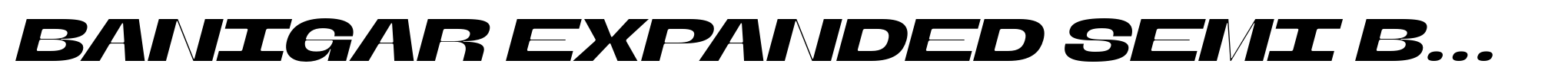 Banigar Expanded Semi Bold Italic image